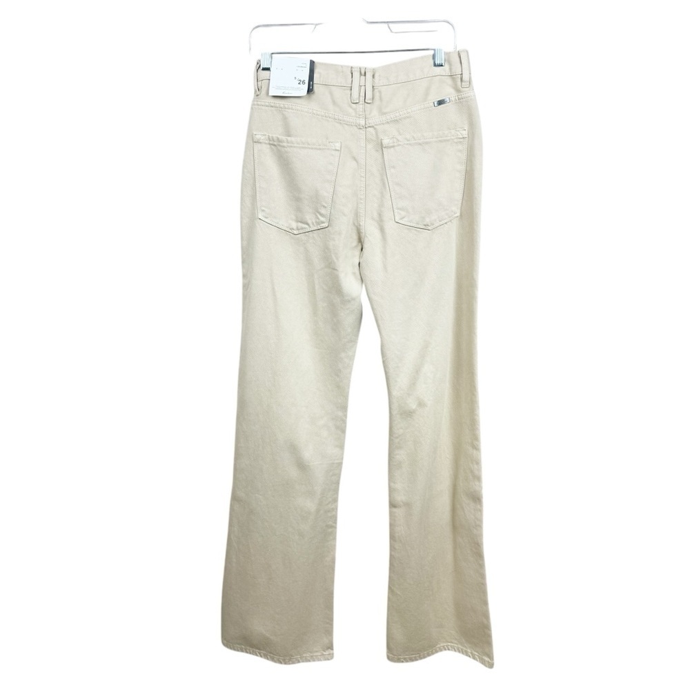Kancan Montana Taupe Ultra High Rise 90's Flare Distressed Jeans Size 26 - Picture 4 of 14